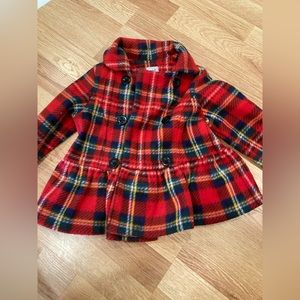 Mack&co red plaid coat